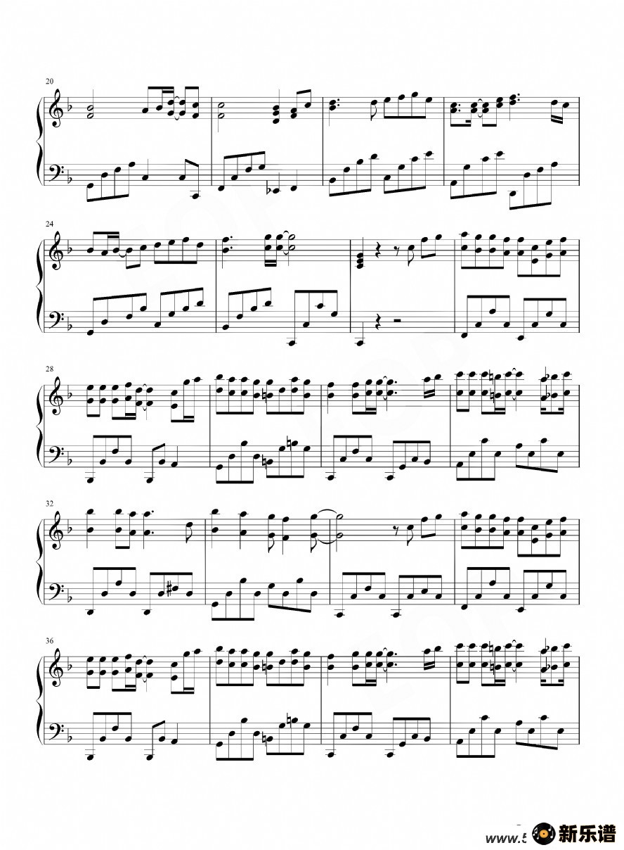 歌曲最美的遇见的简谱歌谱下载