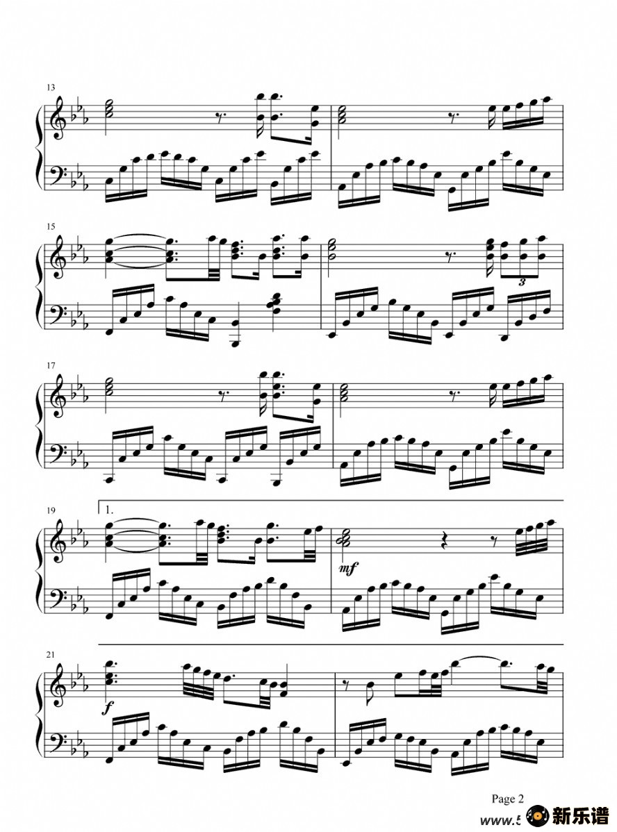 歌曲不见不散的简谱歌谱下载