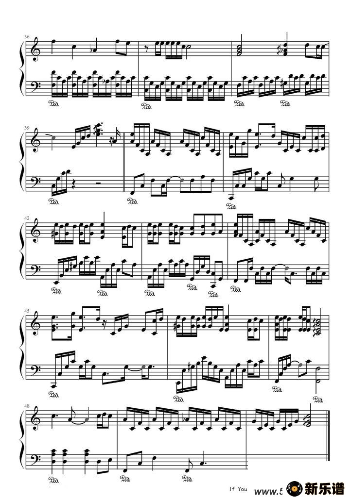 歌曲If You的简谱歌谱下载