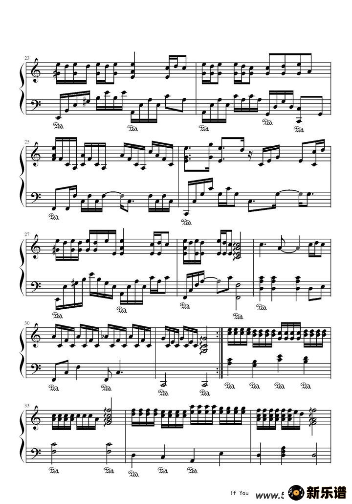 歌曲If You的简谱歌谱下载