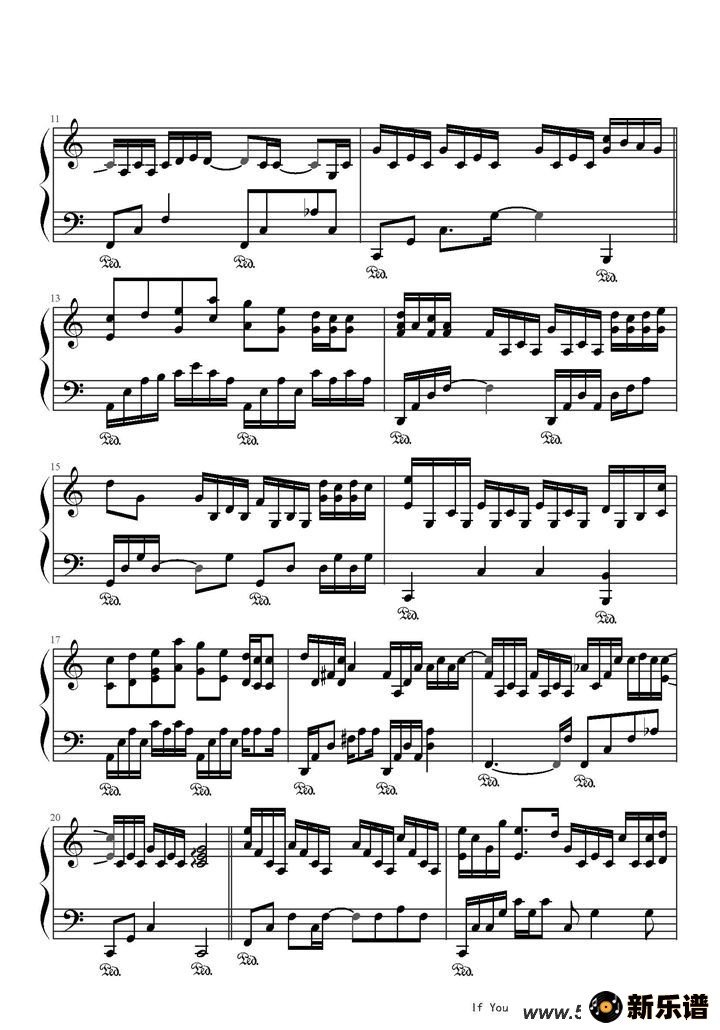 歌曲If You的简谱歌谱下载