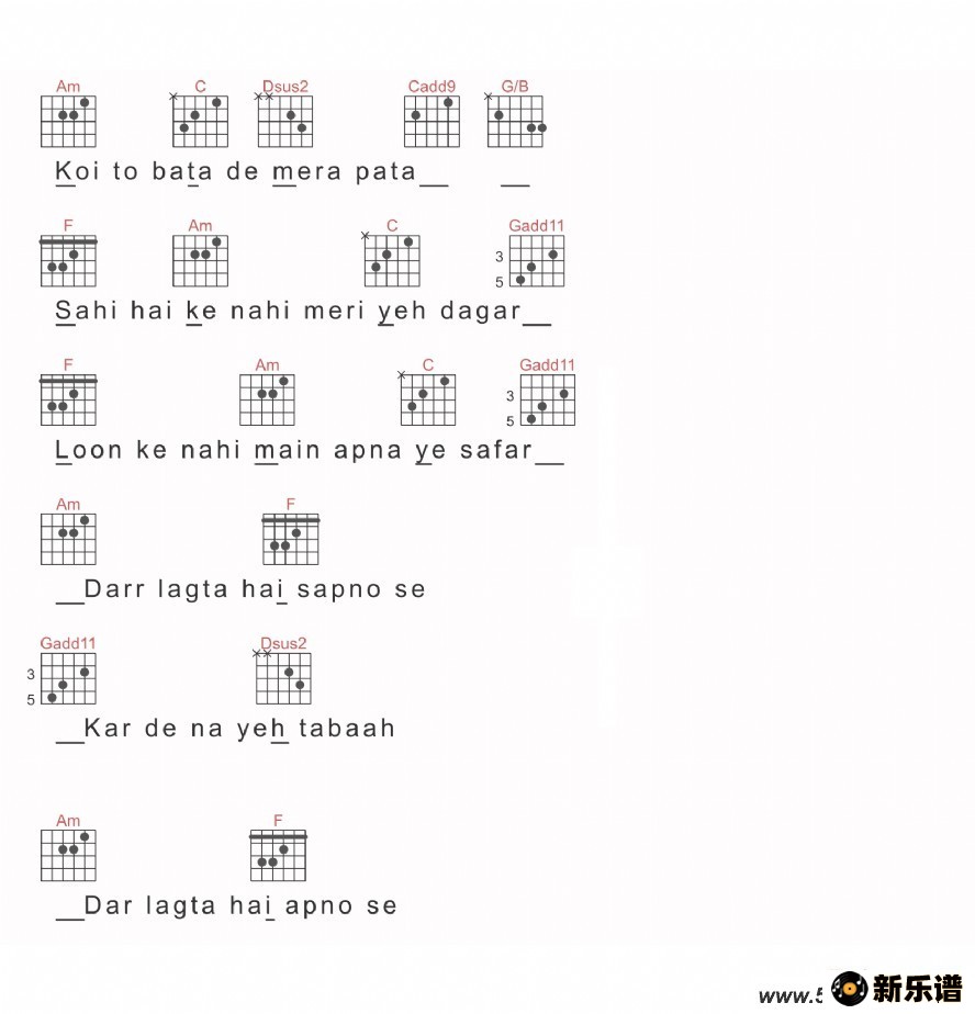 歌曲Main Kaun Hoon(电影《神秘巨星》插曲)的简谱歌谱下载