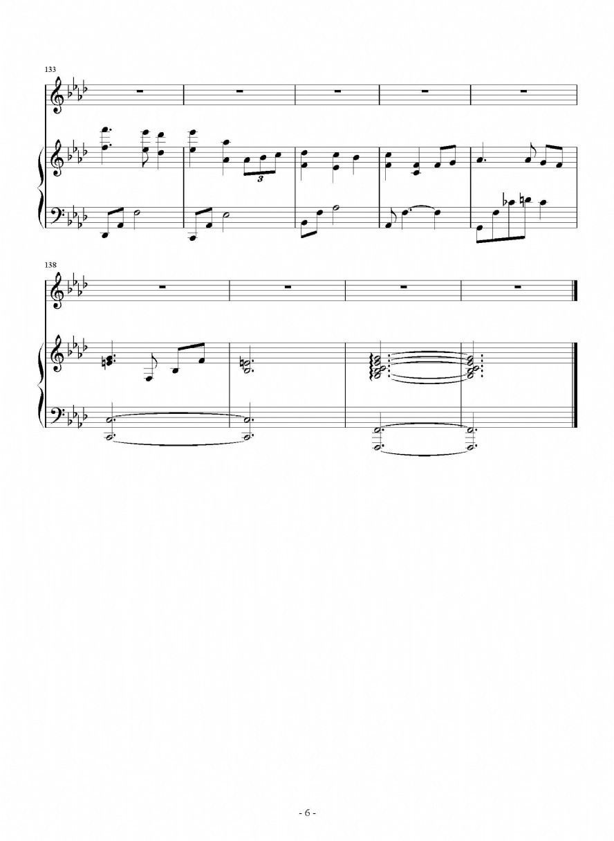 歌曲略过的简谱歌谱下载