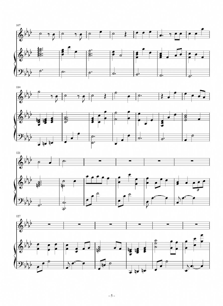 歌曲略过的简谱歌谱下载