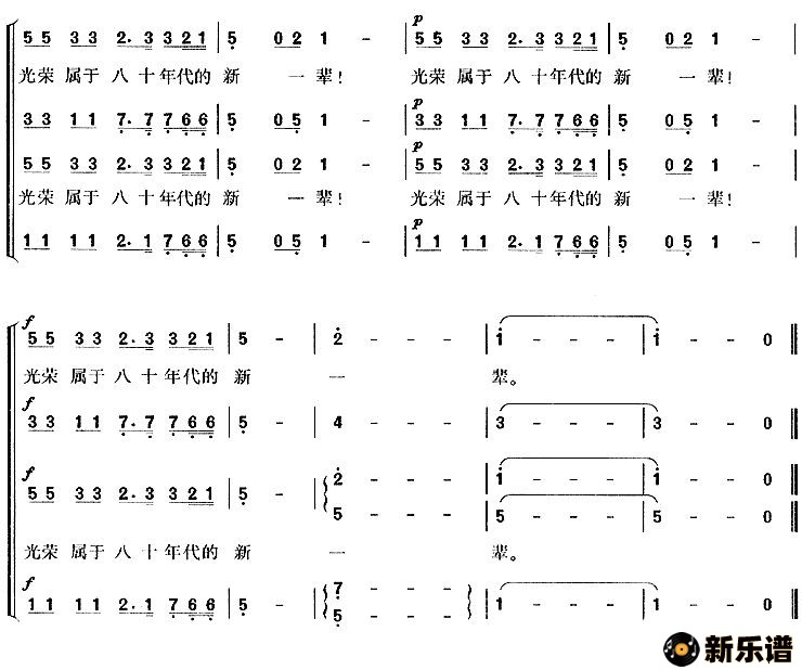 歌曲年轻的朋友来相会的简谱歌谱下载