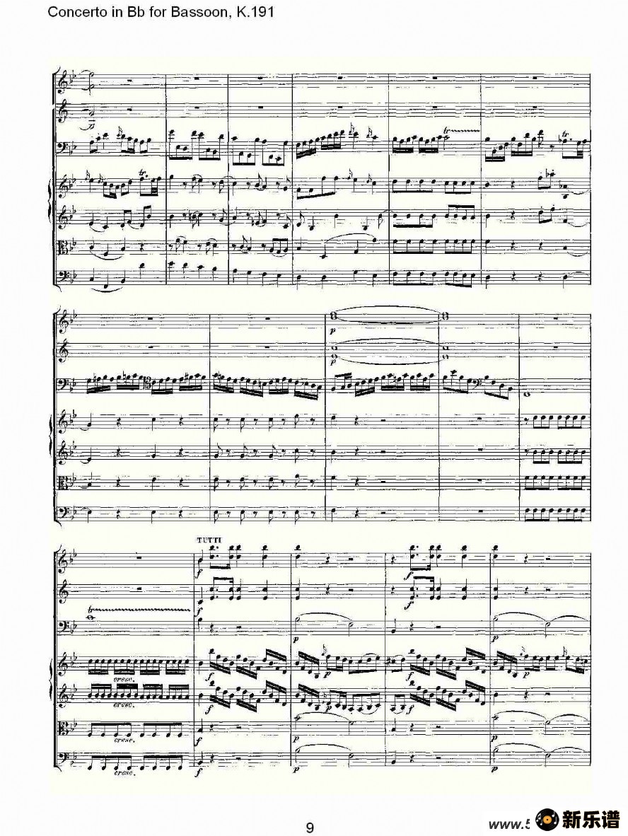 concerto in bb for bassoon, k.191ļ׸