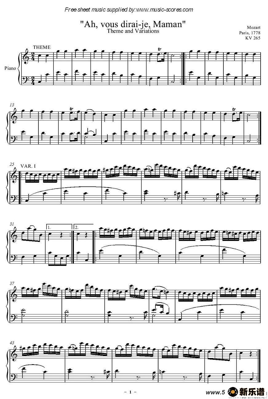 ah,vous dirai-je,mamanļ׸