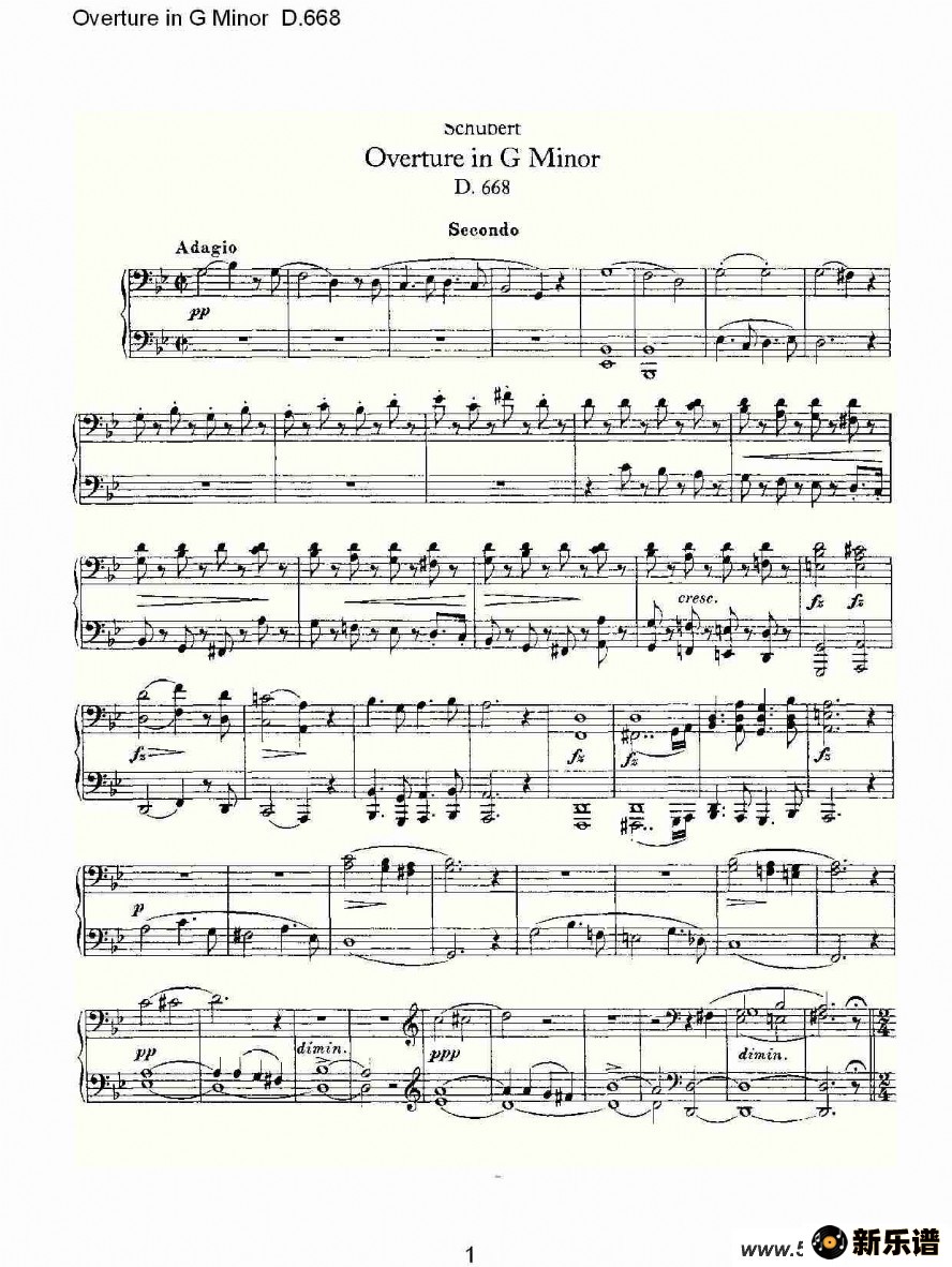 Overture in G Minor D.668ļ׸