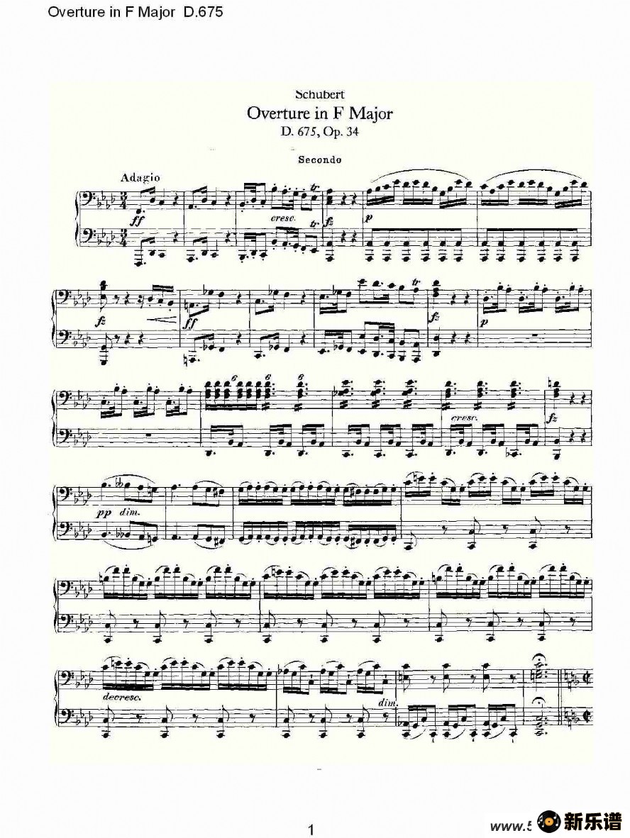 Overture in F Major D.675ļ׸