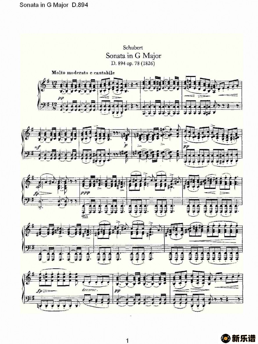 sonata in g major d.894ļ׸