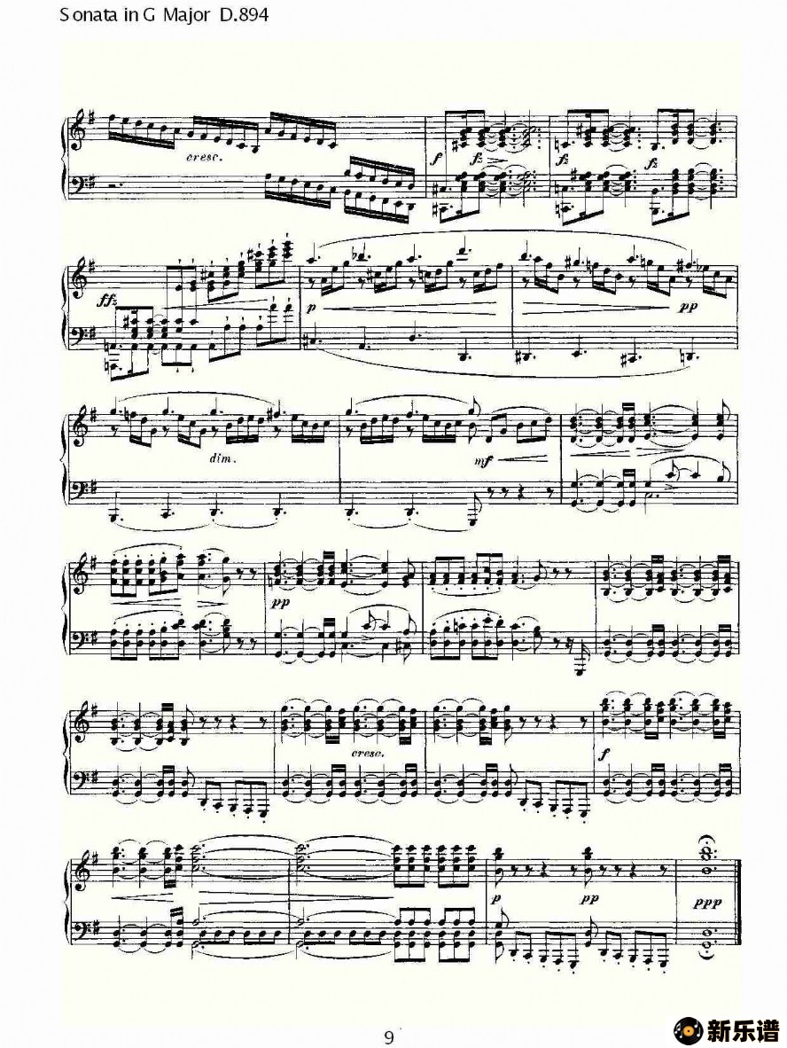 sonata in g major d.894ļ׸