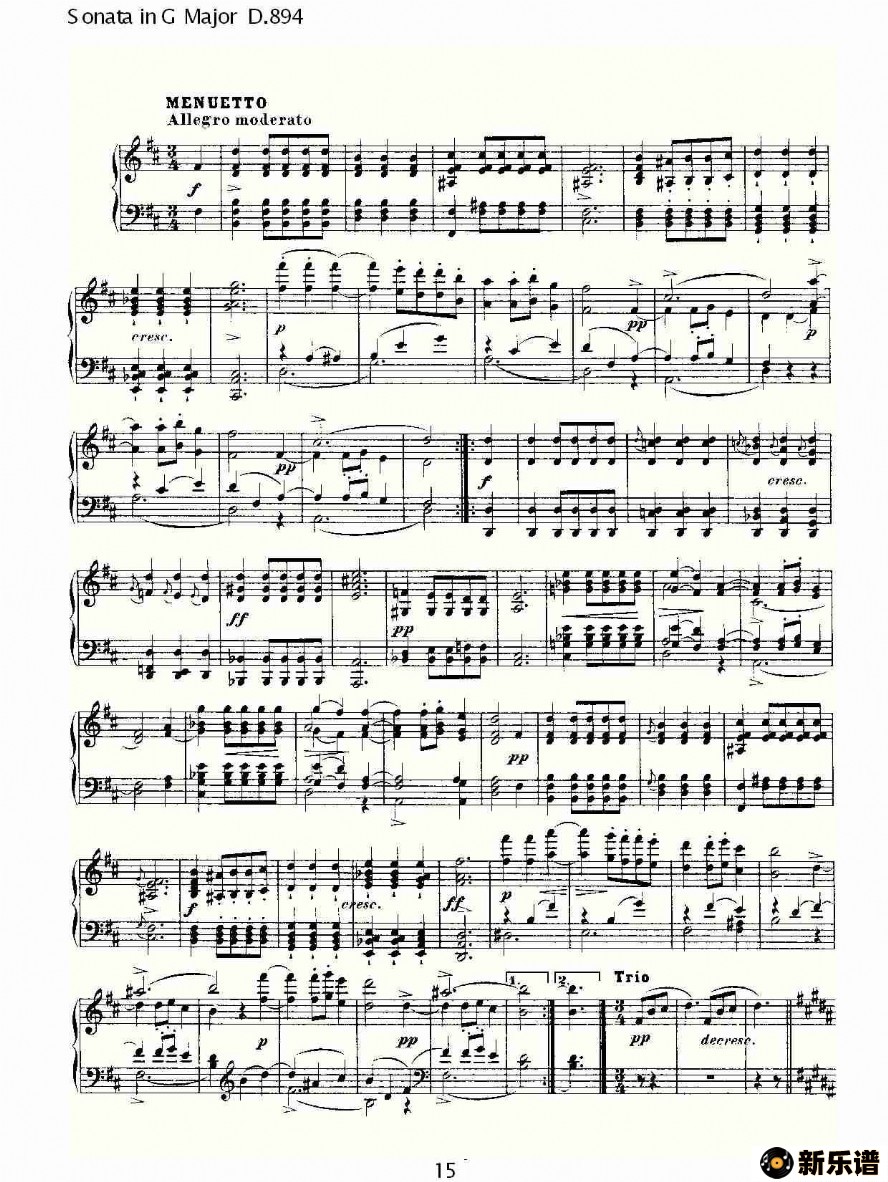 sonata in g major d.894ļ׸