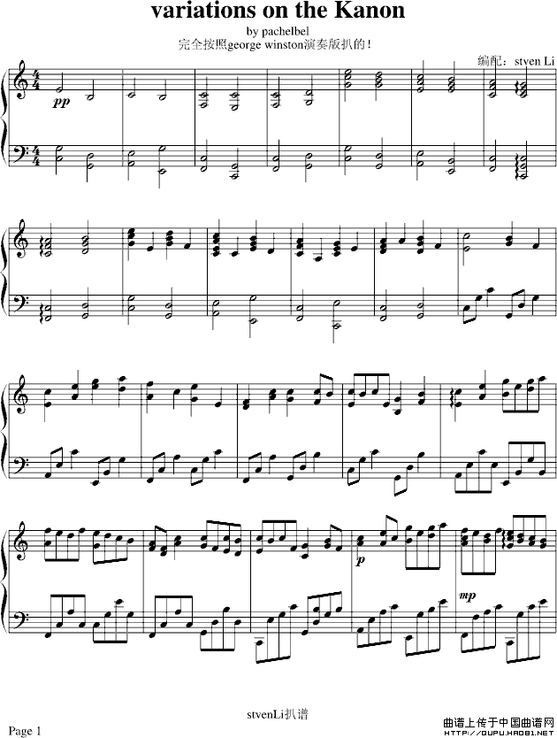 variations of the kanonļ׸