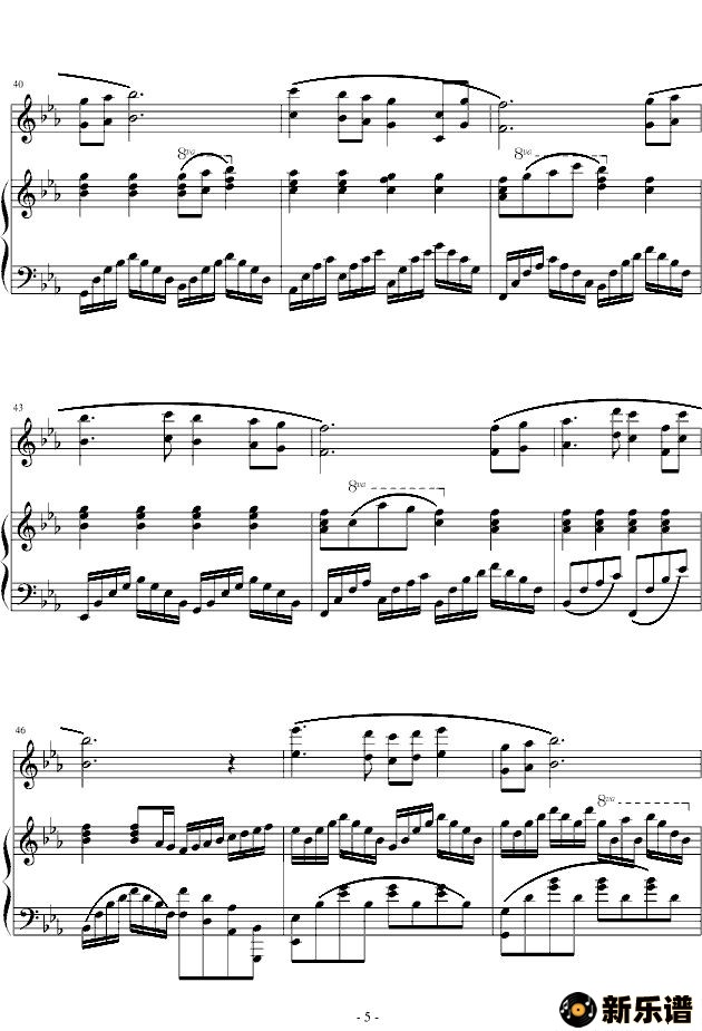 歌曲在水一方的简谱歌谱下载