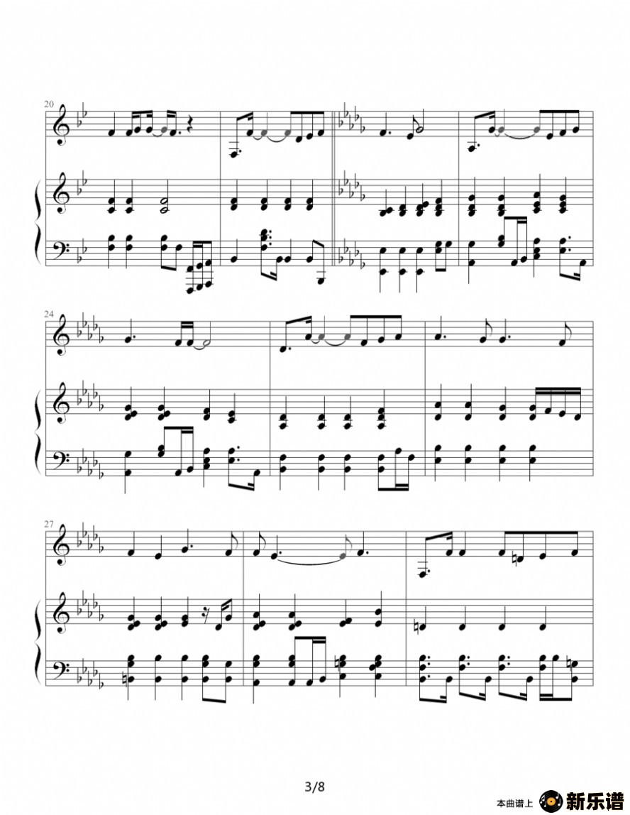 歌曲黑色幽默 伴奏的简谱歌谱下载