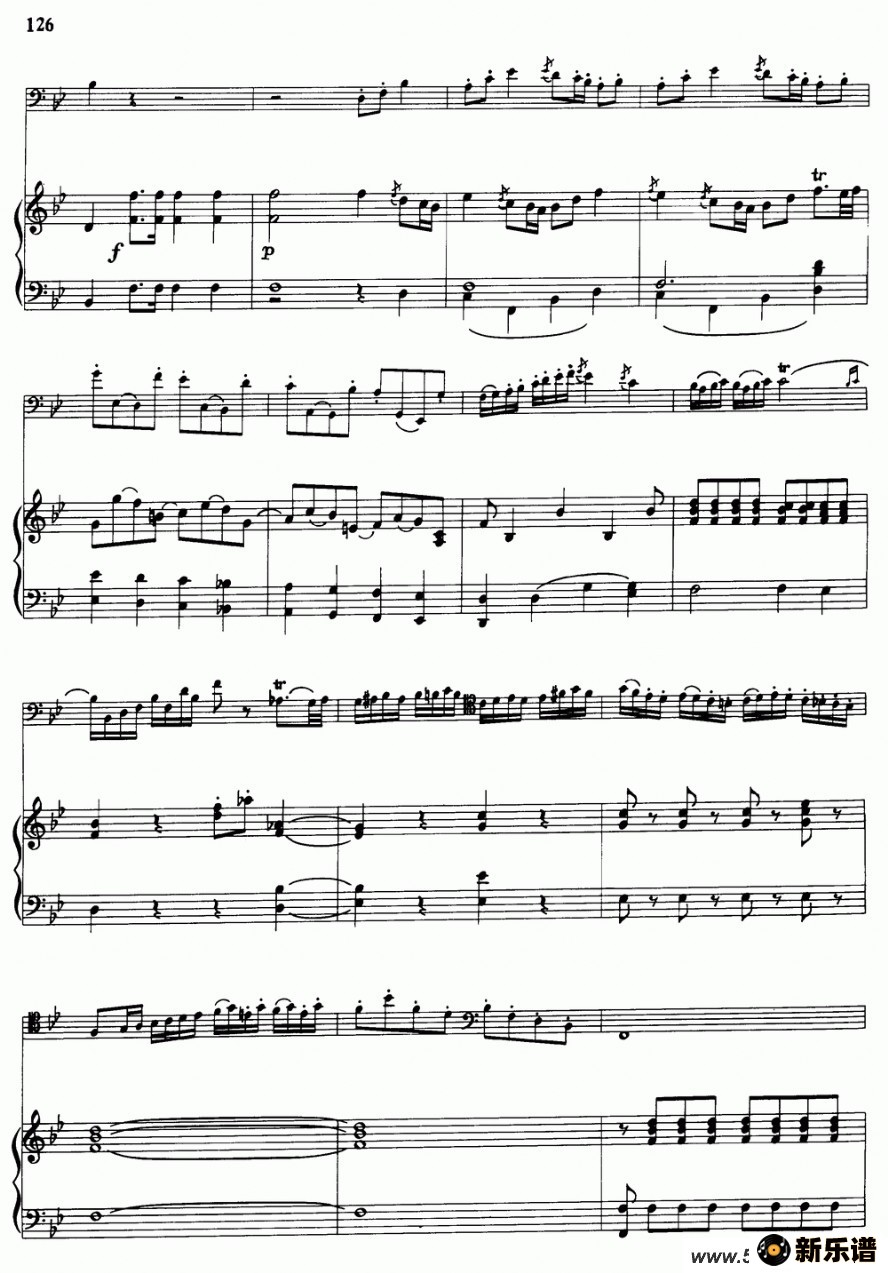 歌曲降b大调协奏曲的简谱歌谱下载