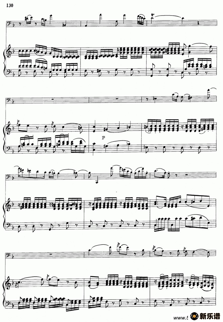 歌曲降b大调协奏曲的简谱歌谱下载