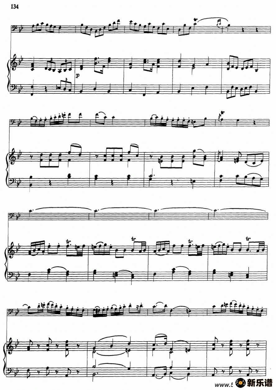 歌曲降b大调协奏曲的简谱歌谱下载