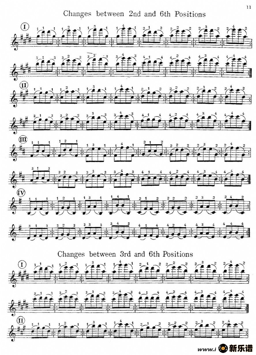 歌曲小提琴换把练习曲的简谱歌谱下载