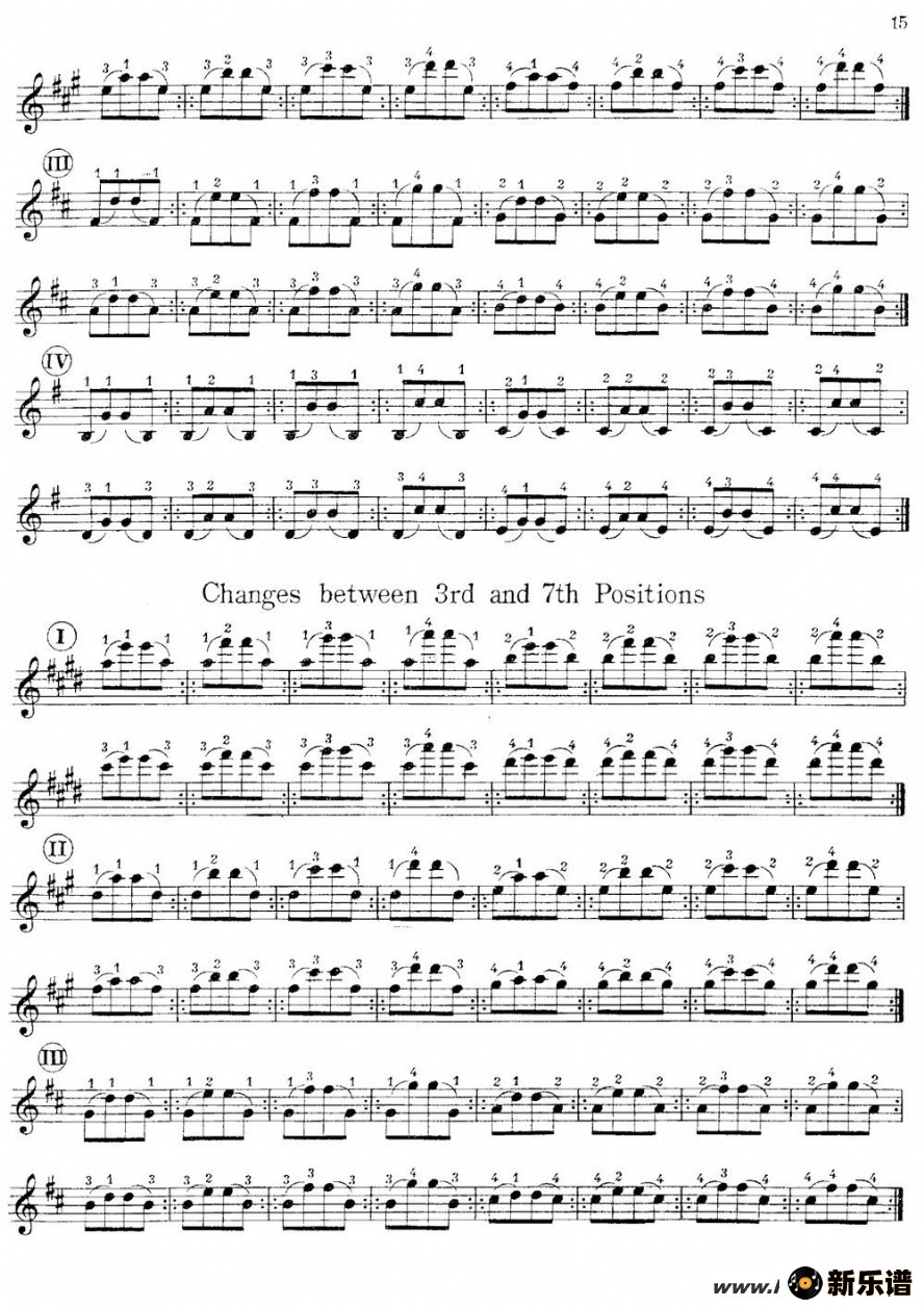 歌曲小提琴换把练习曲的简谱歌谱下载