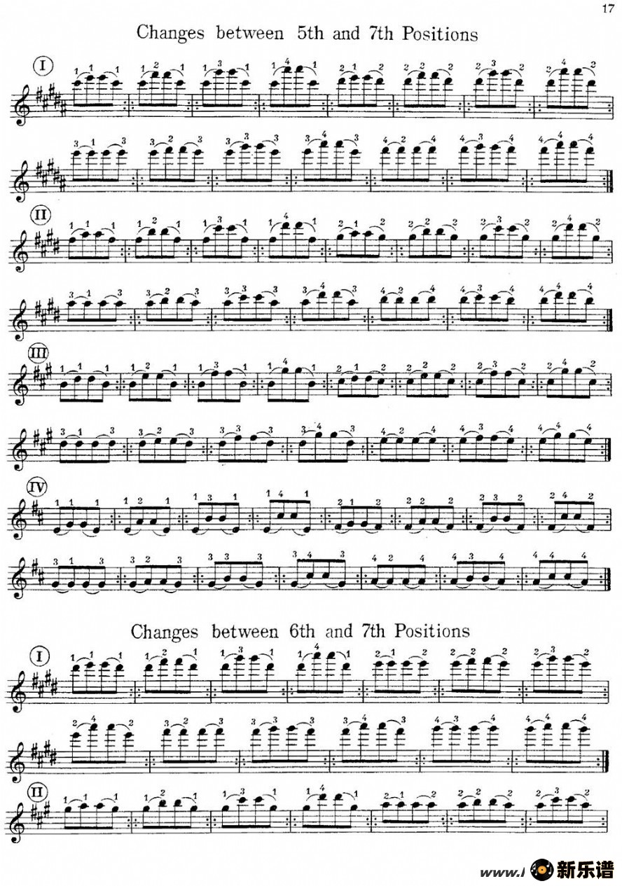 歌曲小提琴换把练习曲的简谱歌谱下载