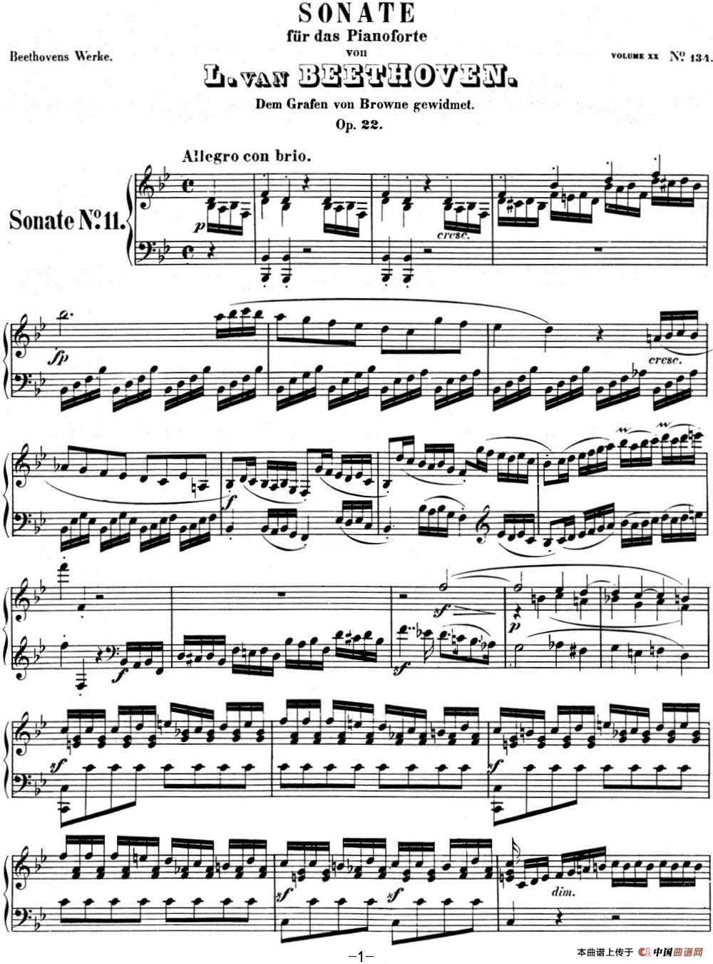 Ҹ11 b op.22 b-flat majorļ׸