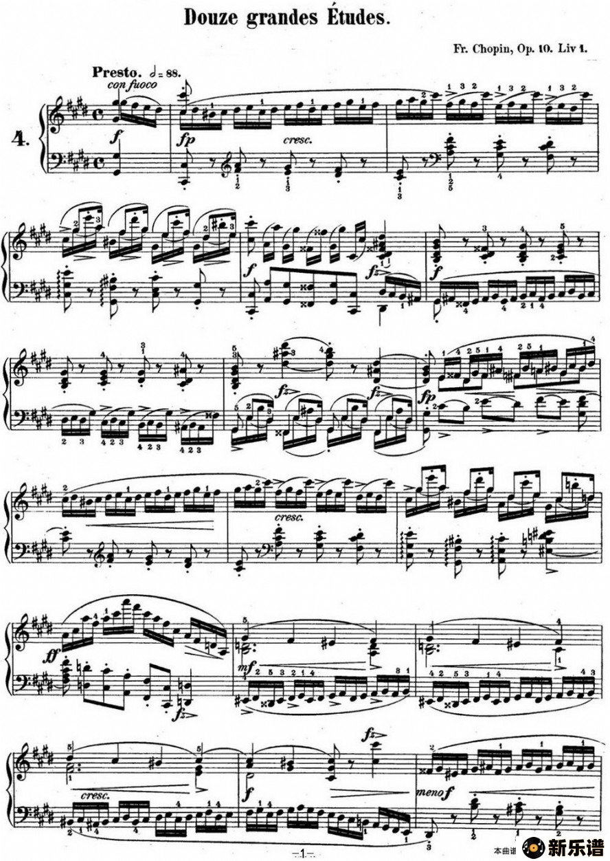 Фϰ4 op.10 no.4  cС c minor torrentļ׸