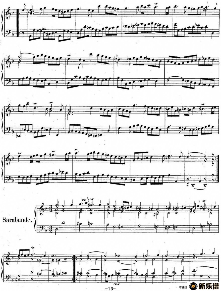 Ӣno.6 ͺ dС 6th suite bwv 811ļ׸