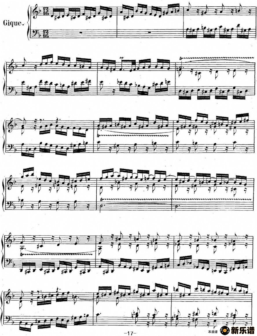 Ӣno.6 ͺ dС 6th suite bwv 811ļ׸