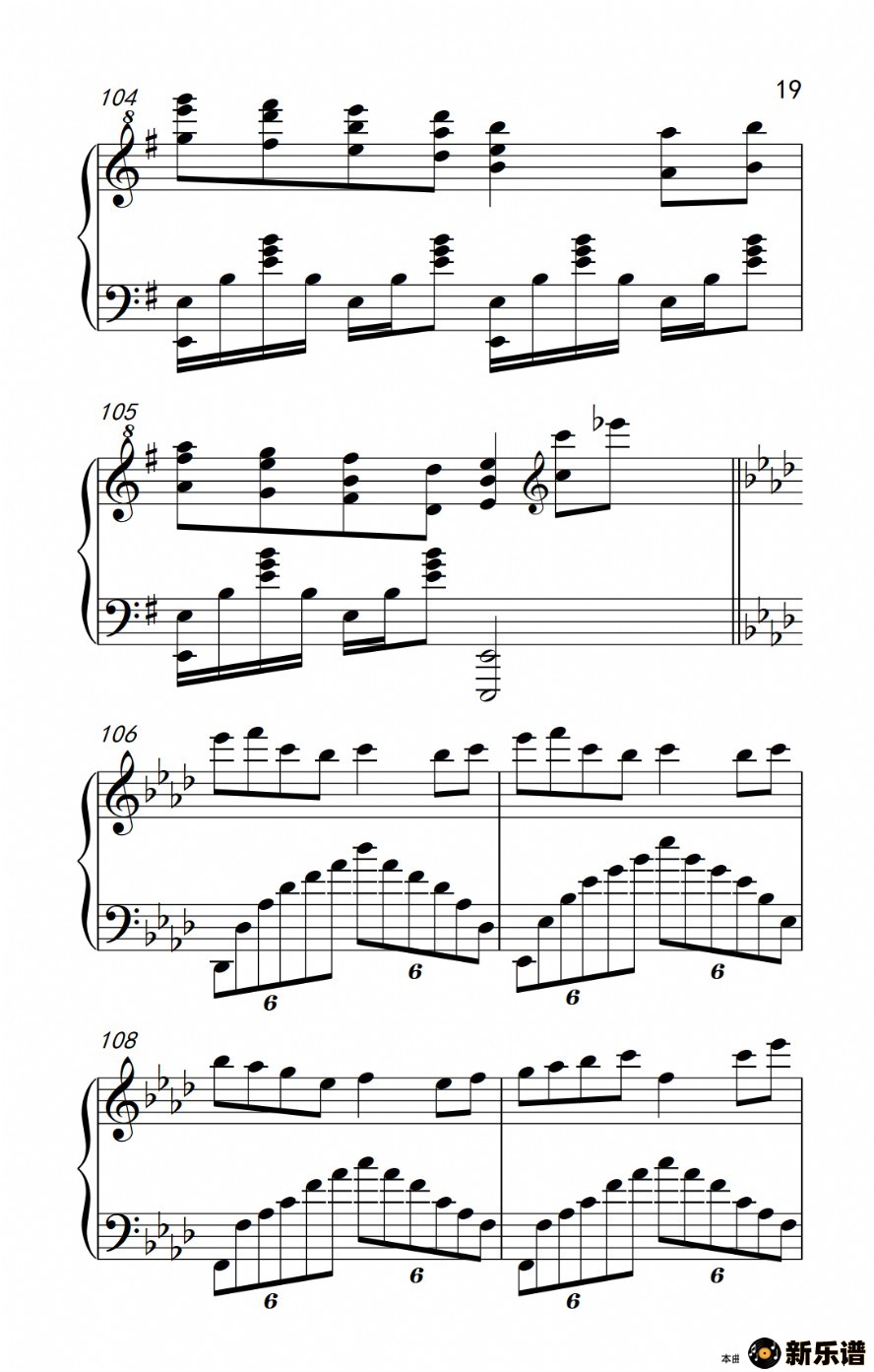 歌曲bad apple!!的简谱歌谱下载