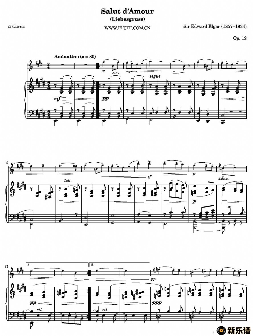 ����salut d��amour op.12�ļ��׸�������