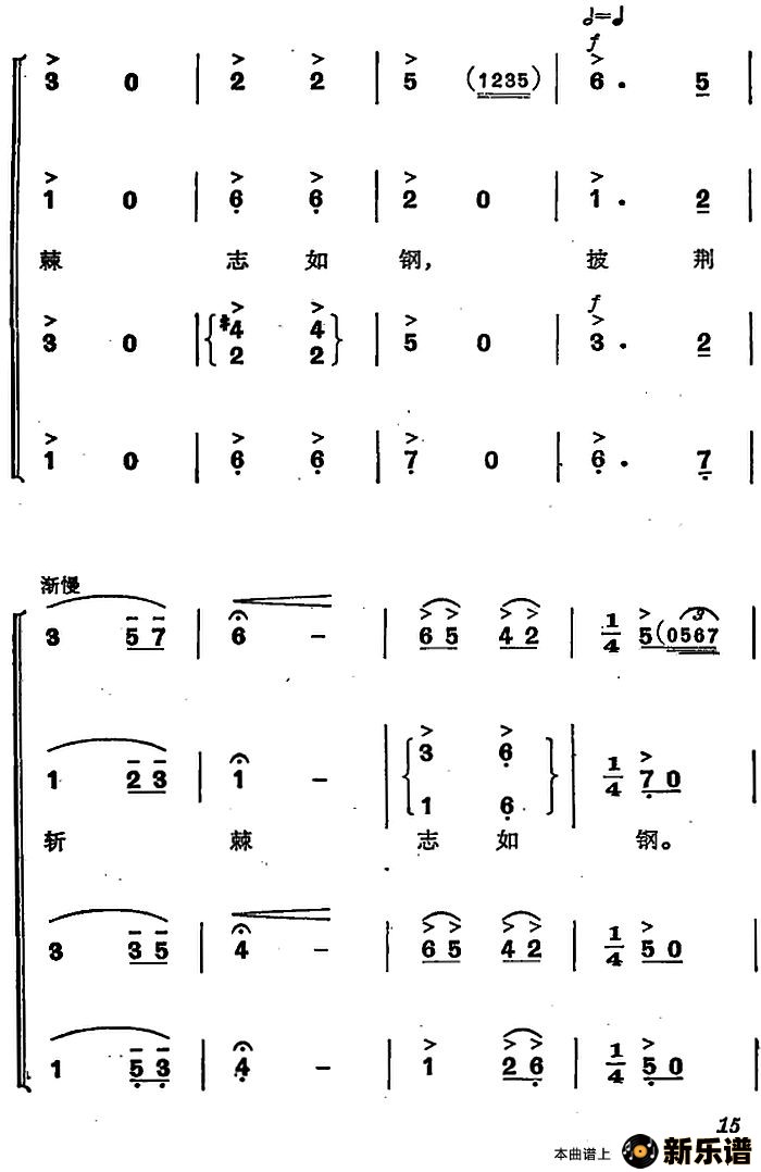 歌曲革命交响音乐《智取威虎山》：一、乘胜进军的简谱歌谱下载