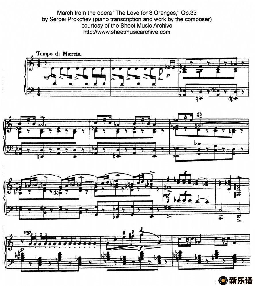 marche from the love for 3 oranges op.33ļ׸