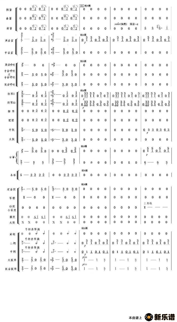 歌曲北京喜讯到边寨的简谱歌谱下载
