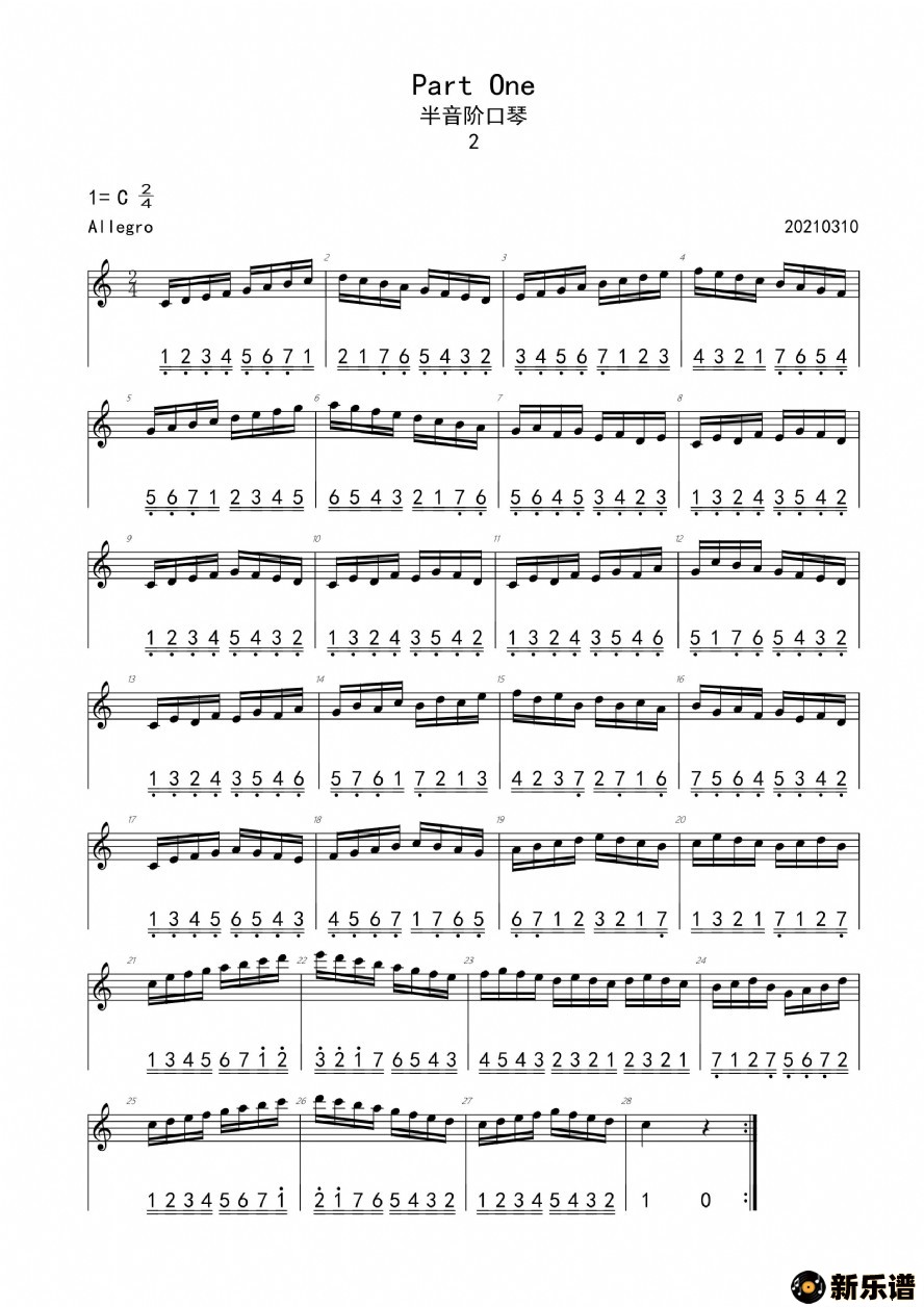 歌曲tommy reilly 练习曲第二首的简谱歌谱下载