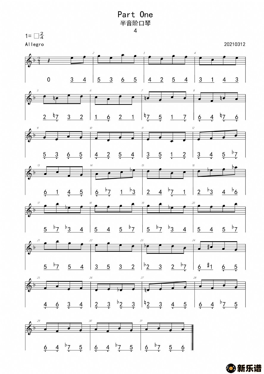 歌曲tommy reilly 练习曲第四首的简谱歌谱下载