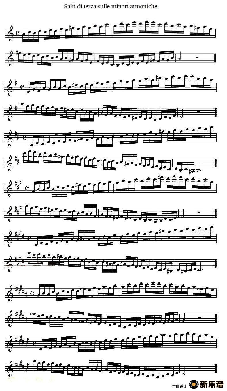 salti di terza sulle minori armoonicheļ׸